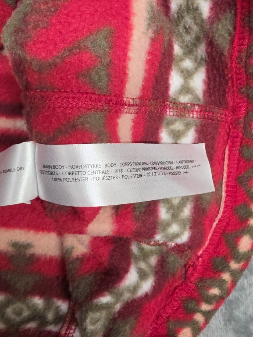 Ariat Red Patterned Quarter-Zip Pullover - Picture 5 of 7